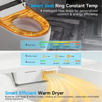 Smart Toilet with Tankless Bidet Wash, Auto Open Lid, 1.28 Gallons Auto Dual Flush, Heat Seat, Warm Wash/Dryer