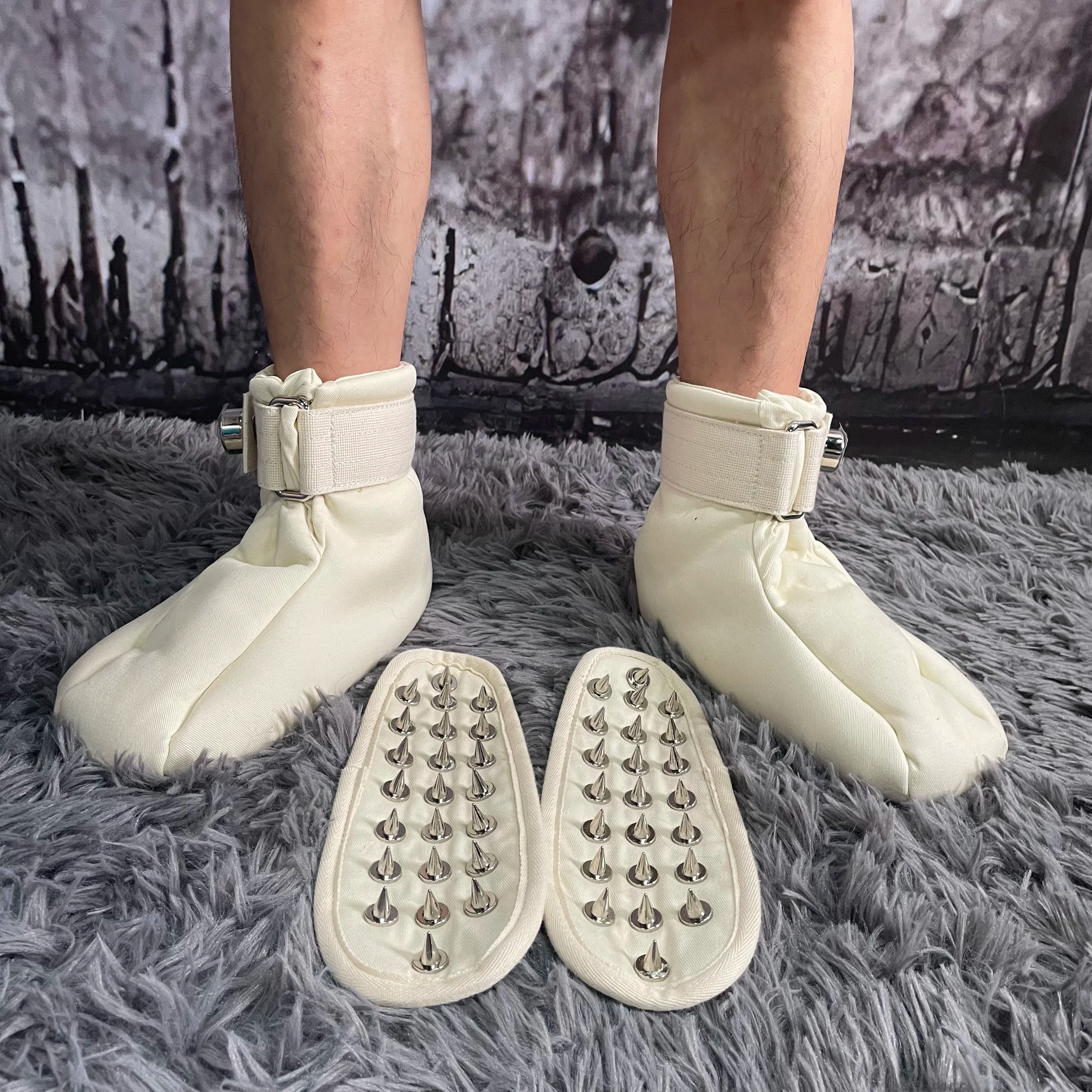 Lockable Wrist Protective Training Mittens Anti-Scratch Guard Shorts with Spiked Massage Insoles Ankle Support Booties Full Body Safety Control Protective Kit Sports Training Behavior Adjustment Gear