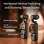 DJI Osmo Pocket 3 Creator Combo 4K 120fps Vlog Camera with 1" CMOS Sensor, 3-Axis Gimbal Stabilizer, Face & Object Tracking