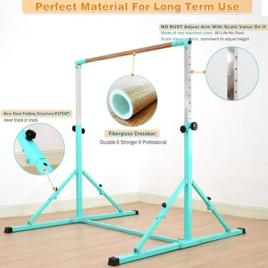 4FT/5FT Gymnastic Set Gymnastics Kip 5 Feet Length 4Feet Inner Width 5Feet Adjust Height Gymnastics Training Equipment for Prof