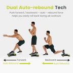 Slide Fit, Ab Roller Board with 4 Wheels, Automatic Rebound Abdominal Wheel for Core Workout, Ab Exercise Equipment, Abdominal