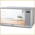 0.7 Cu Ft Countertop Microwave Oven, 700W with Digital LED Touch Controls, 10 Power Levels, Push Button Door, Stainless Steel