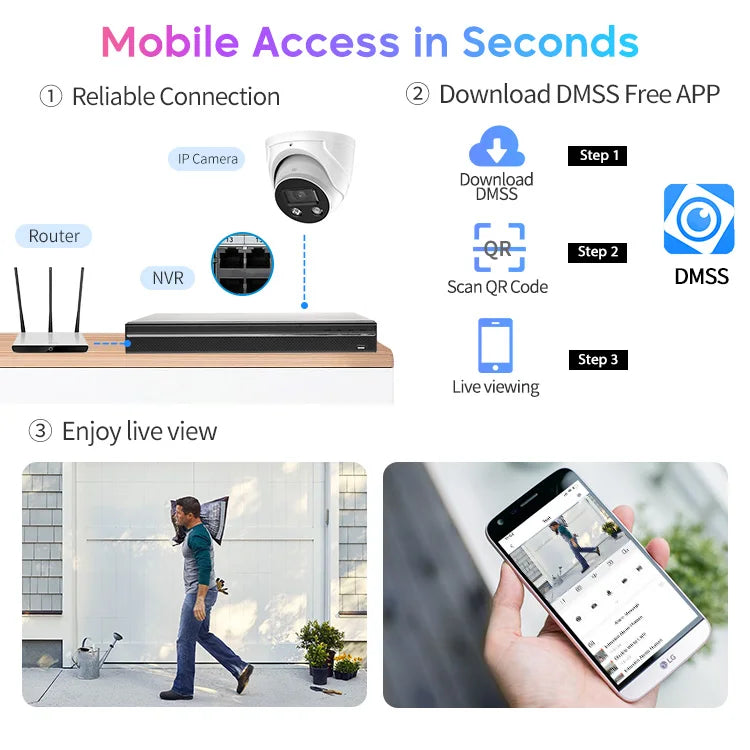 16CH 4K POE NVR CCTV Security Camera System 8MP Full Color Night Vision Outdoor Video Surveillance Kit 2 Way Audio Alarm