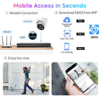 16CH 4K POE NVR CCTV Security Camera System 8MP Full Color Night Vision Outdoor Video Surveillance Kit 2 Way Audio Alarm