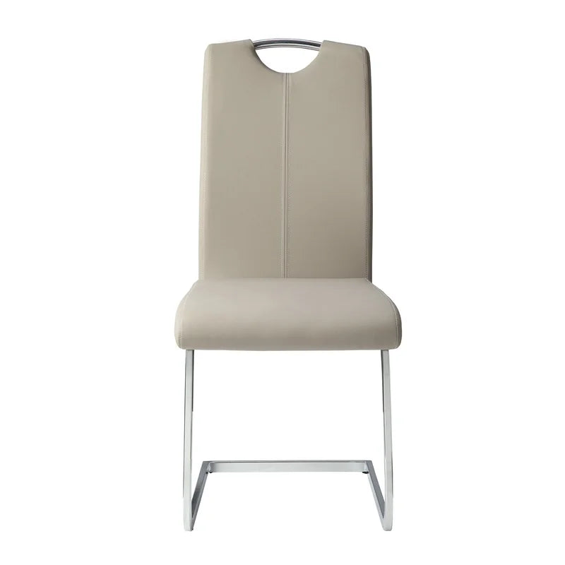 Contemporary 5-Piece Dining Set with Extendable Table and Metal Frame Chairs