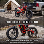 60V 21Ah Electric Bike for Adults, 750W (1500W Peak) Ebike, 35MPH & 50 Miles Range, 20" Fat Tire Mountain Commuter E-Bike, UL