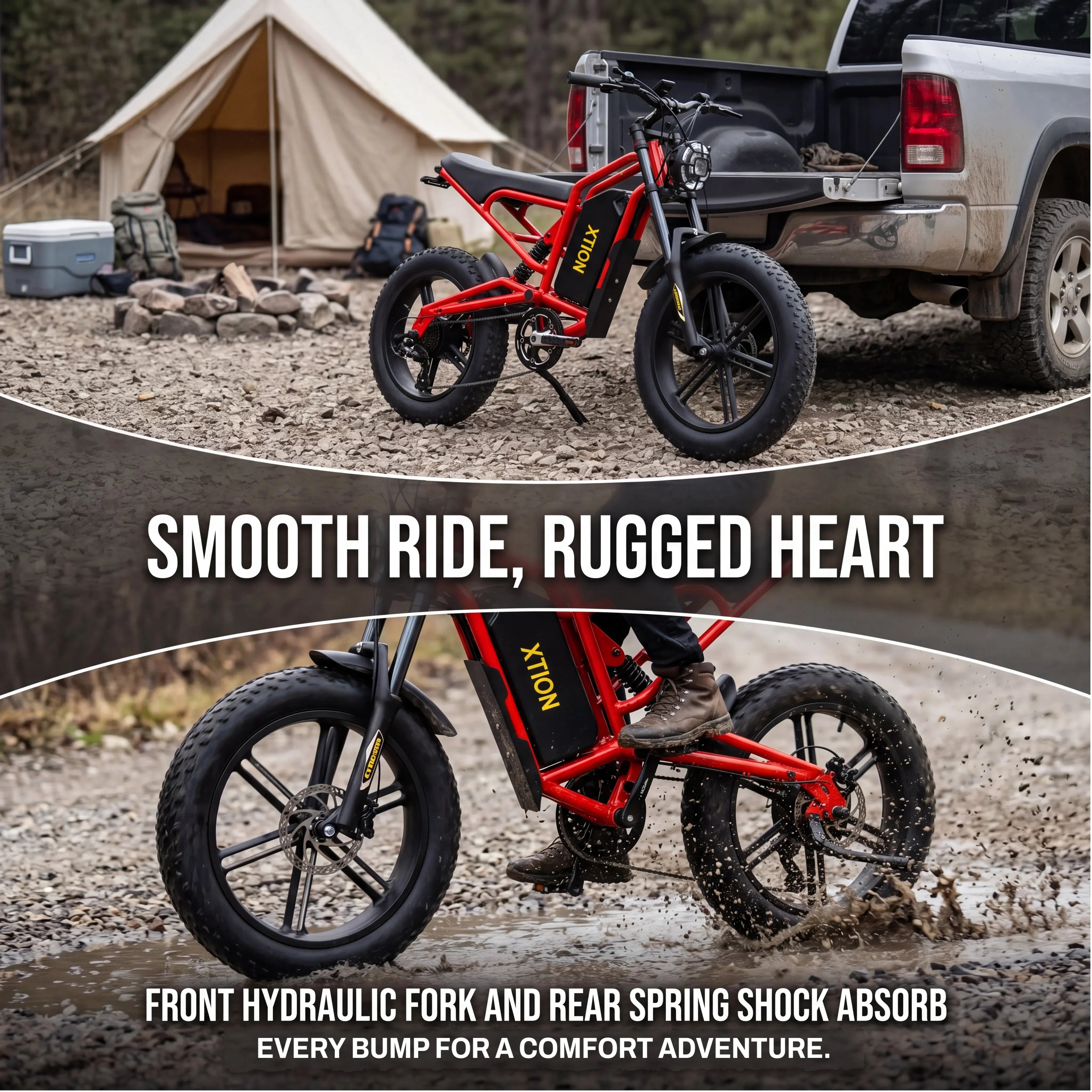 60V 21Ah Electric Bike for Adults, 750W (1500W Peak) Ebike, 35MPH & 50 Miles Range, 20" Fat Tire Mountain Commuter E-Bike, UL