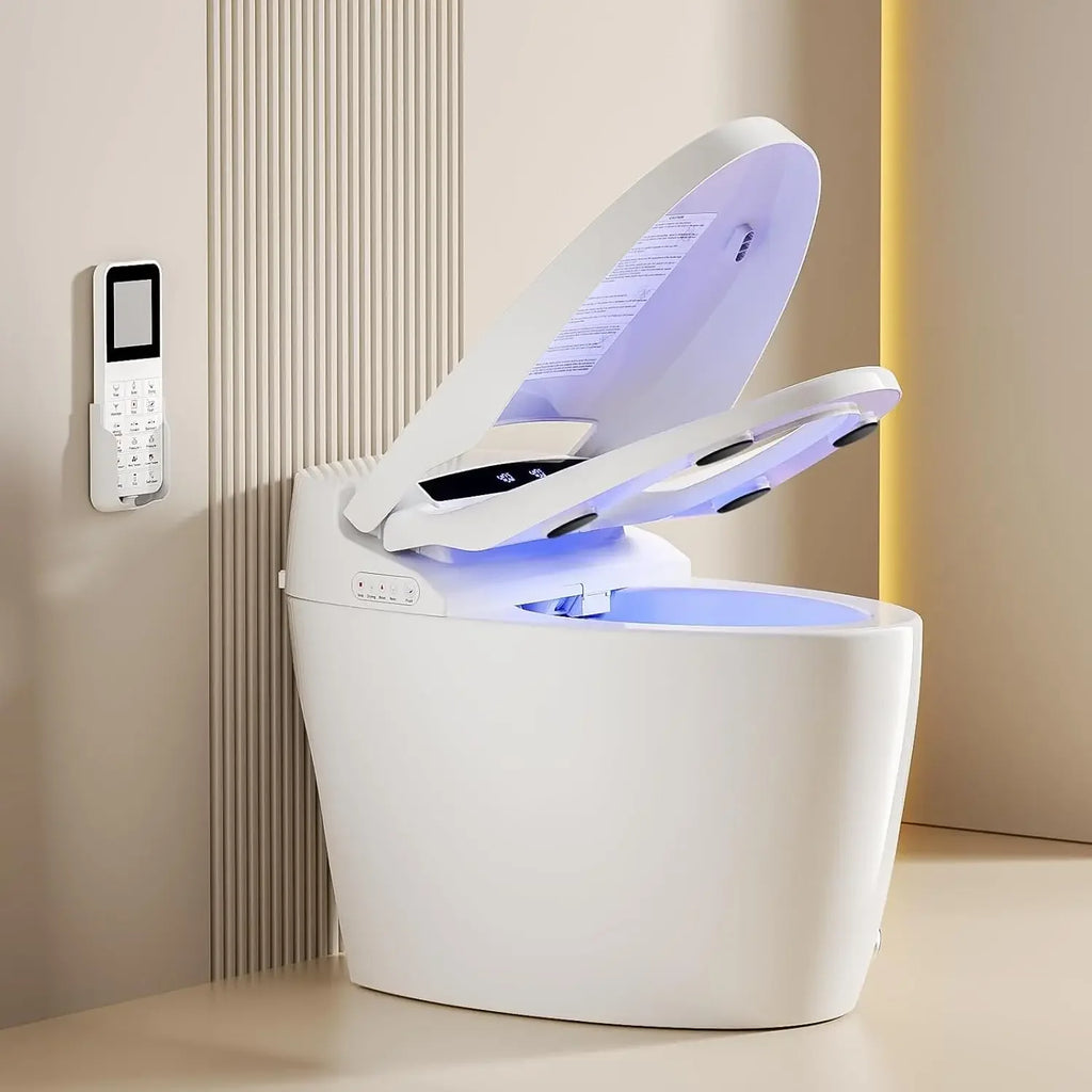 Smart Bidet Toilet with Warm Water Spray, Dryer, Auto Flush & Heated Seat, LED Display