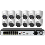 Hikvision 16ch POE Acusense NVR 4K IP Security Camera System Surveillance DS-7616NI-Q2-16P with DS-2CD1383G2-LIUF Indoor Outdoor
