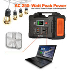 【Sale】Flashfish E200 Power Station 200W Solar Generator 151WH Battery AC DC Outdoor Camera Drone Power Supply Solar Charge