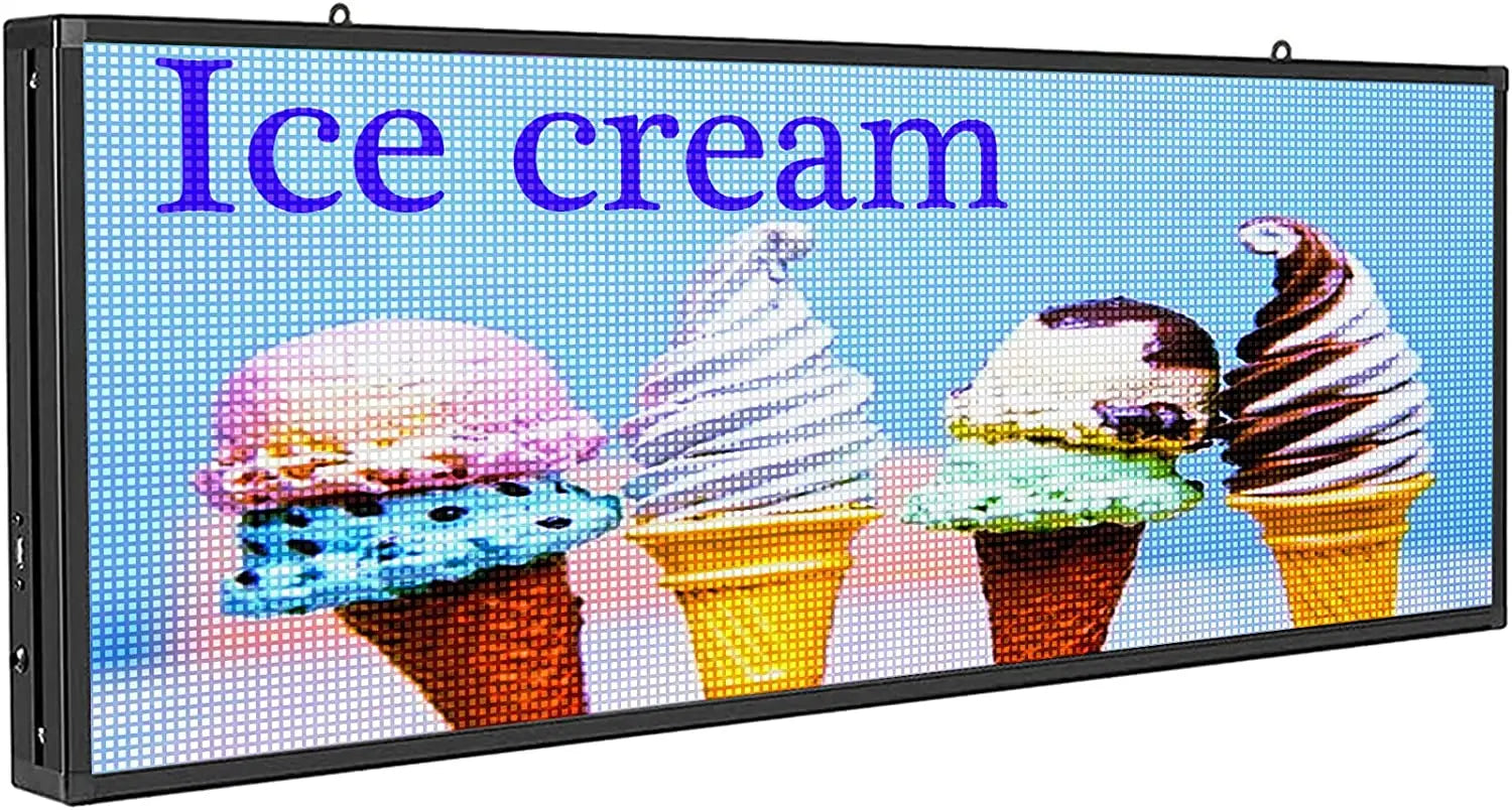 Outdoor RGB Full Color P5 Pantalla Led Panel Video LED Message Sign 39"x14" Moving Scrolling Led Display Board For Shop& Windows