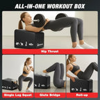 Hip Thrust Bench, Multi-Functional Hip Thrust Machine for Strength Training, Glute Bridge Box with Handle, Non-Slip Pad and Smo