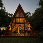 Triangle A Frame Portable Cabin House Modular Wooden Tiny Home Luxury Outdoor Living