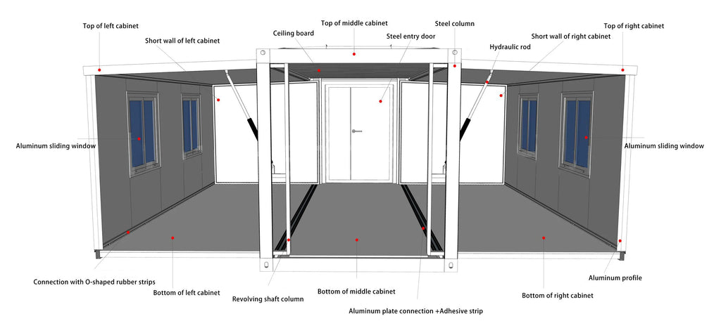 Customized Cheap Wholesale Price Hot Style Prefab Two Bedroom Cabin Trailer Mobile Wood Tiny Home House On Wheels Mobile Prefab