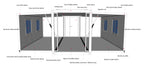 Customized Cheap Wholesale Price Hot Style Prefab Two Bedroom Cabin Trailer Mobile Wood Tiny Home House On Wheels Mobile Prefab