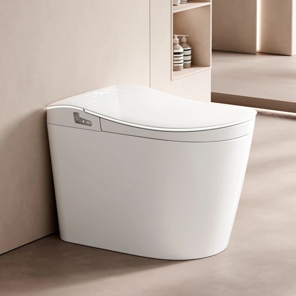 Sanyipace Smart Toilet Seat and Bidet 1000 Gram MaP Flush Score ADA Comfort Height Auto Flush Warm Water Heated Seat Toilet One Piece Elongated Toilet with Tank Toilet
