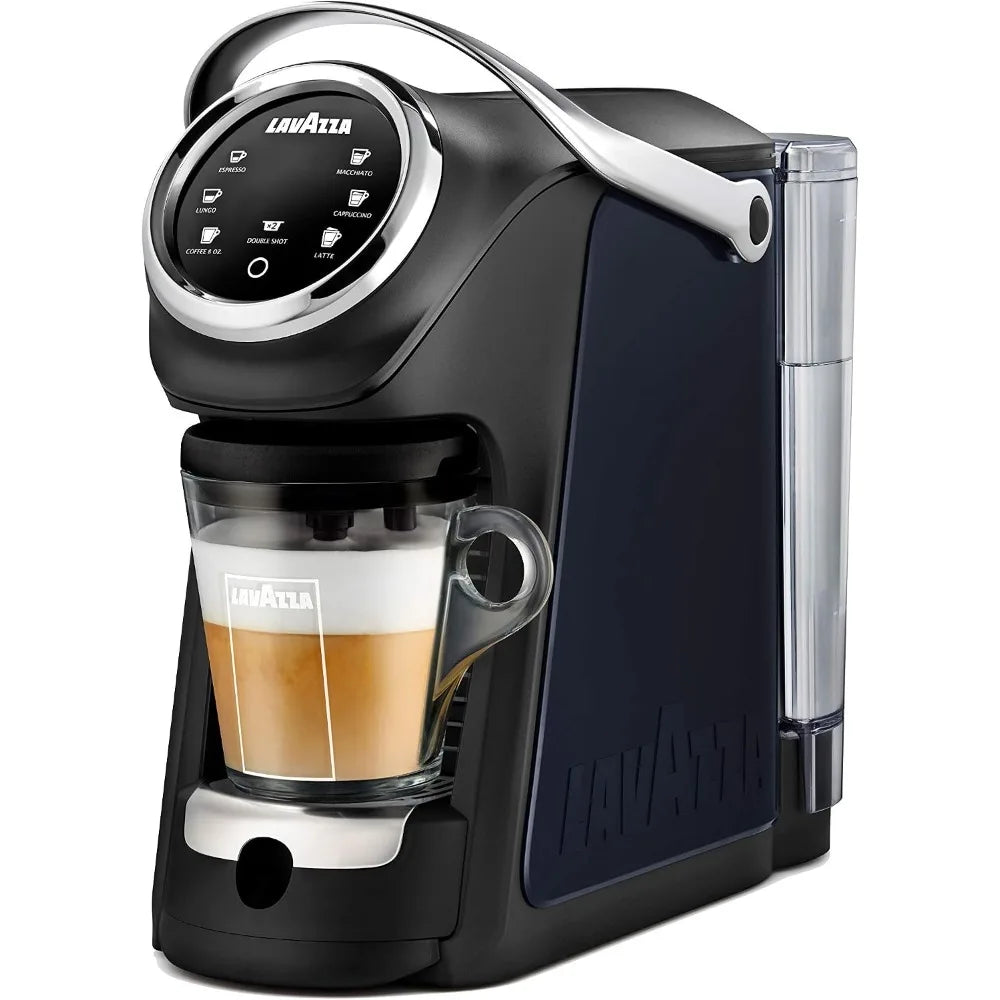Single Serve Espresso & Coffee Machine with Built-in Milk Frother, Adjustable Heights, Double Shot Function