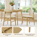 5-Piece Dining Set with Chairs, Compact Modern Table for 4, Kitchen & Dining Furniture, Rubberwood and Oak Veneer
