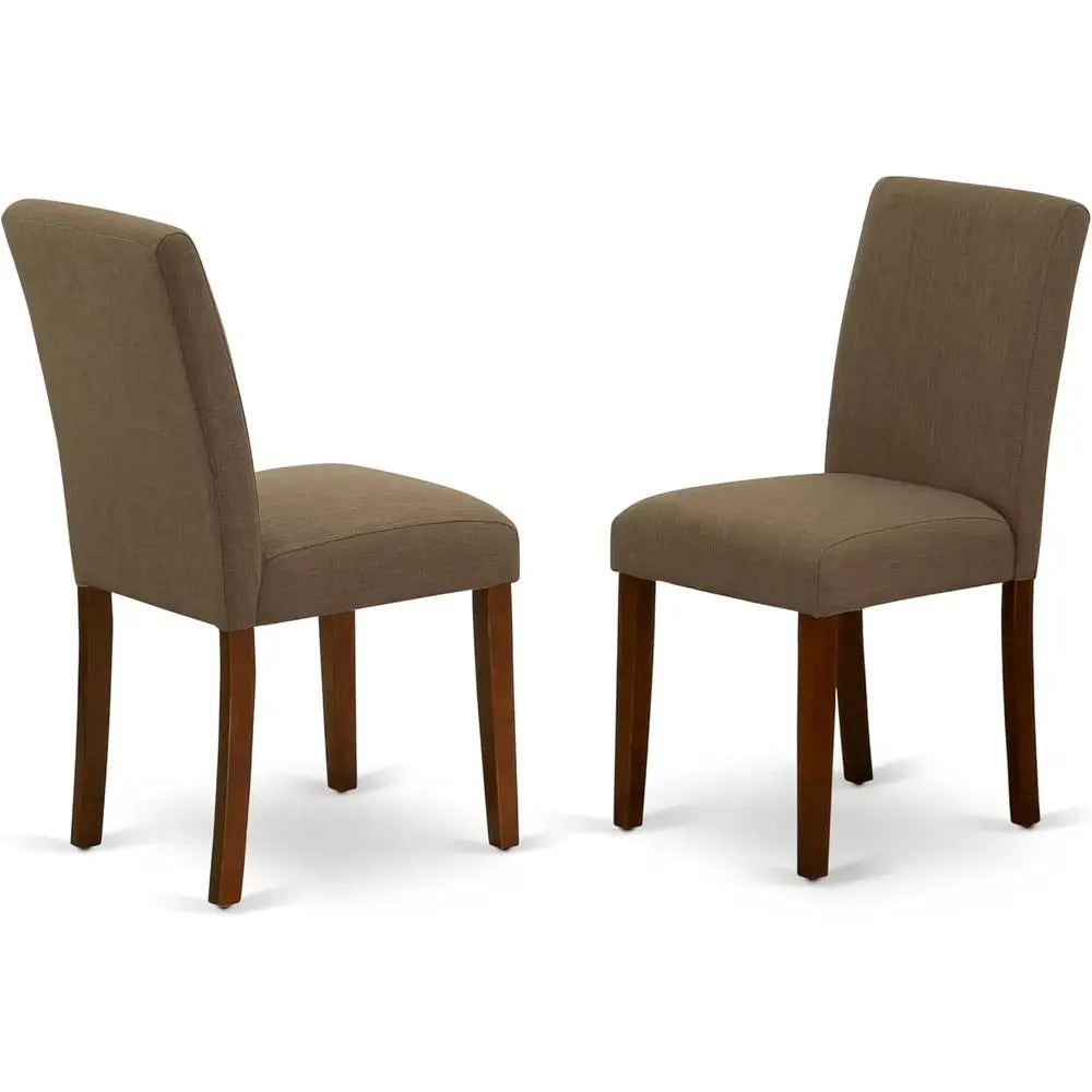 7-Piece Dining Set with 6 Linen Fabric Chairs, 36x60 Inch Rectangular Table