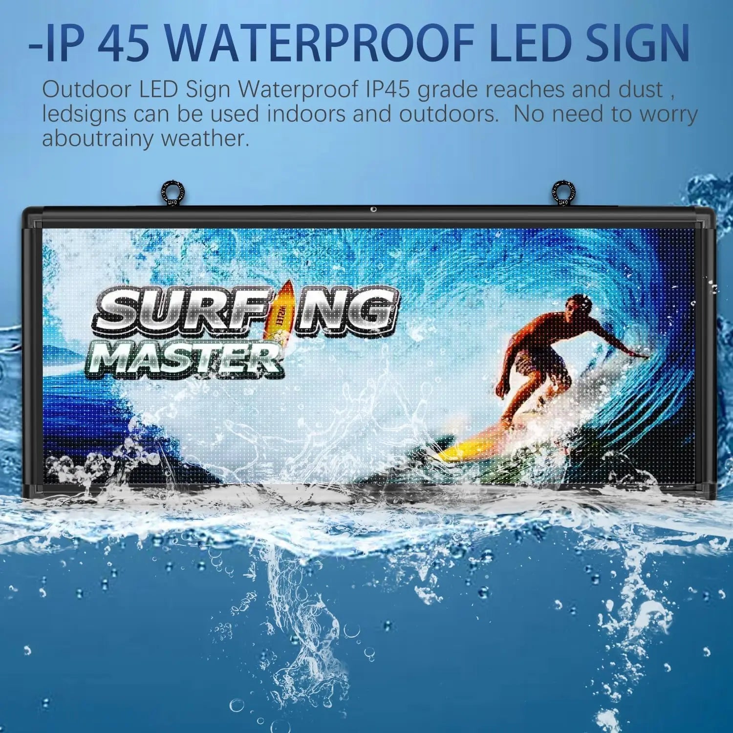 P6 LED Sign- 1030(W) x450(H)mm Full Color High Resolution Programmable LED Display Outdoor Waterproof For Shop