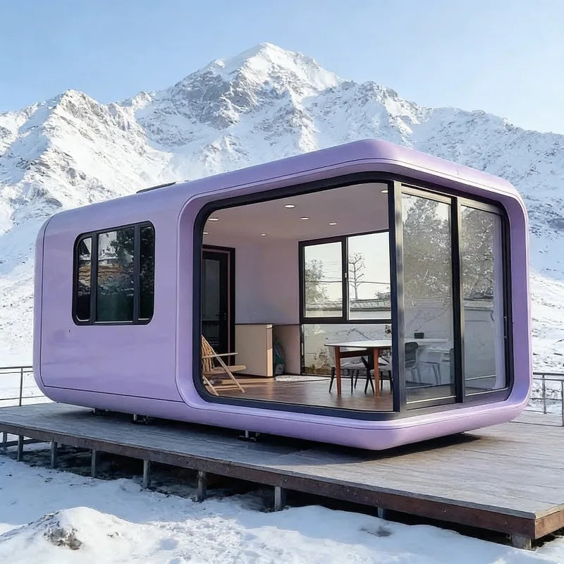 Space Saving 20ft Foldable Container House Modern Design Prefabricated Tiny Home Fireproof Modular Living Pod For Remote Sites