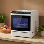 Countertop Dishwasher with 6L Built-in Water Tank Mini Dishwasher No Hookup Needed High-Temp& Air-Dry Function for Apartments