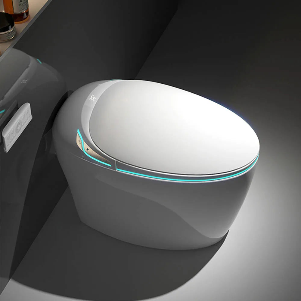 Sanyipace New Smart Toilet and Bidet Auto Open Close Lid Foot Sensor Distence Toilet Warm Water Heated Seat Toilet One Piece Elongated Toilet with Tank Toilet