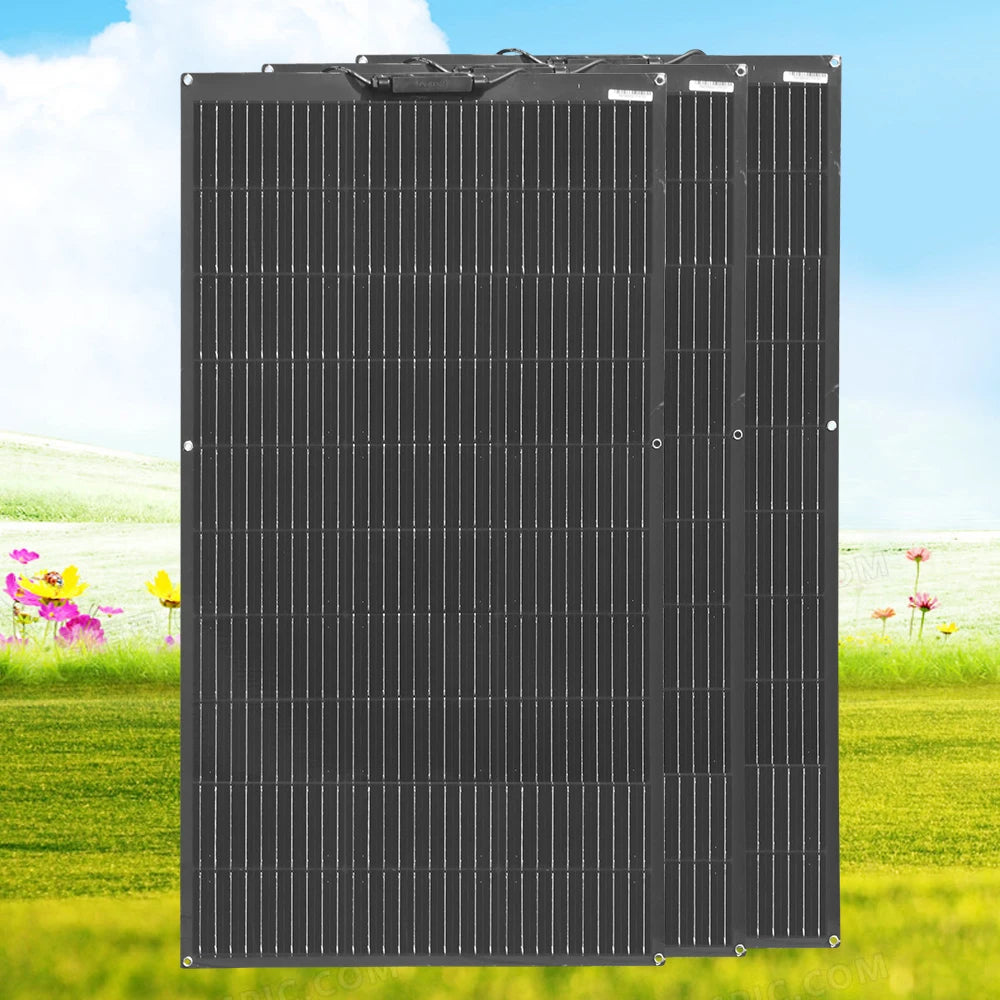 WUZECK Flexible Rechargeable Solar Panel Battery 100W 1pcs ~10 pcs High Efficiency Cell (100W, 200W, 300W, 400W, 500W, 1000W)