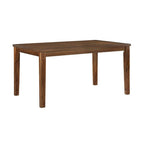 Cherry Finish 7-Piece Dining Set with Table and 6 Chairs, Textured Fabric Seats, Classic Wooden Design
