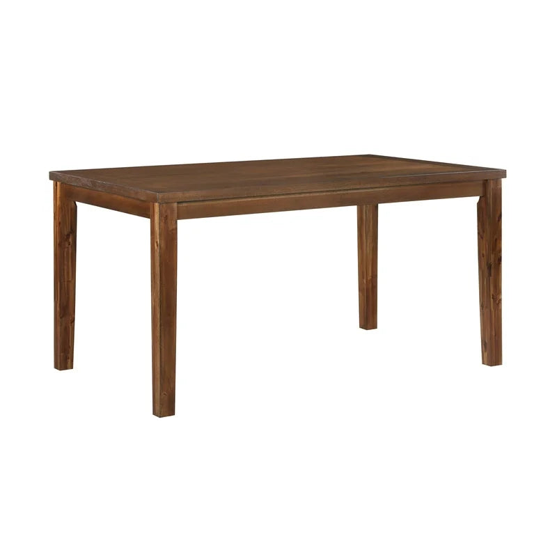 Cherry Finish 7-Piece Dining Set with Table and 6 Chairs, Textured Fabric Seats, Classic Wooden Design