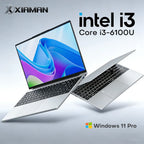 Xiaman 15.6" Intel Notebook PC Ultra Slim Laptop Intel Core i3-6100U 16GB RAM 1TB 2TB SSD Office Study Computer PC Windows 11