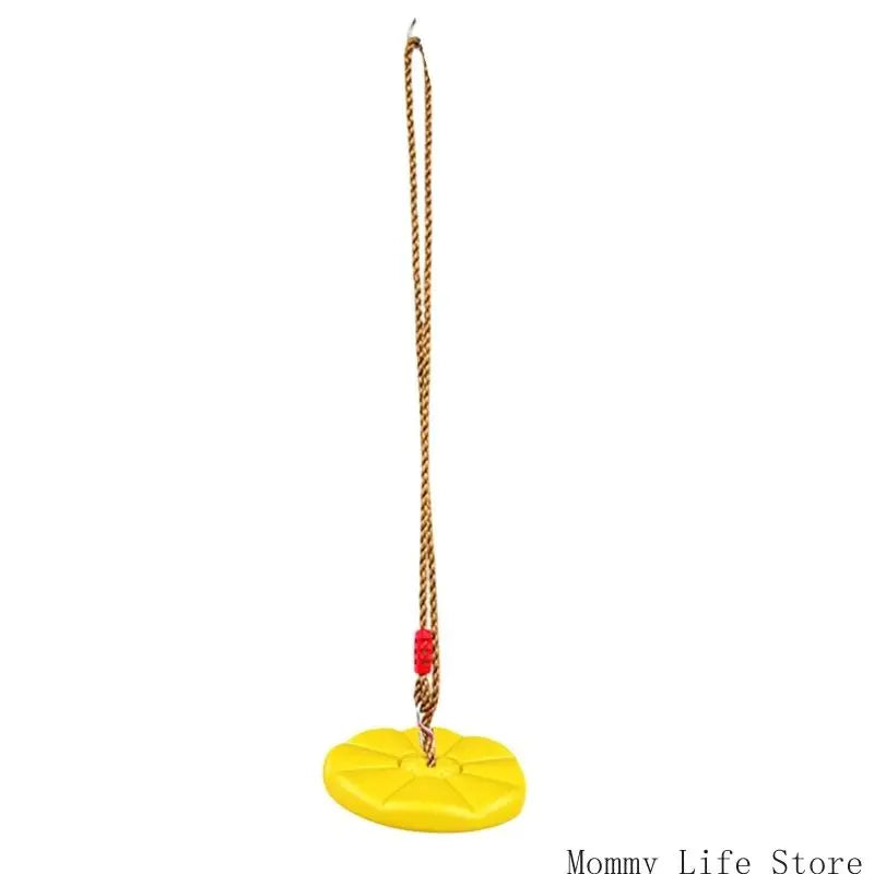 Rope Swing with Disc 30Cm/11.81Inch Round Platform and Thick Rope for Kids Yard Activity Toy Set