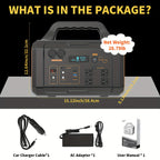 1075Wh/1000W (Peak 2000W) Portable Power Station, 1075Wh LiFePO4 Battery, Fast Charging, Solar Generator(Excluding Solar