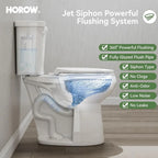 21 Inch Tall Toilets, Extra High Toilets with Comfort Chair Height Seat, 1.28 GPF Single Flush Two-Piece Toilet, 12" Rough In El