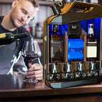 Large 20L Whiskey Bar Cabinet with Personalized Keg and Jar Set - Ideal Gift for Men, Dads, Husbands, and Boyfriends