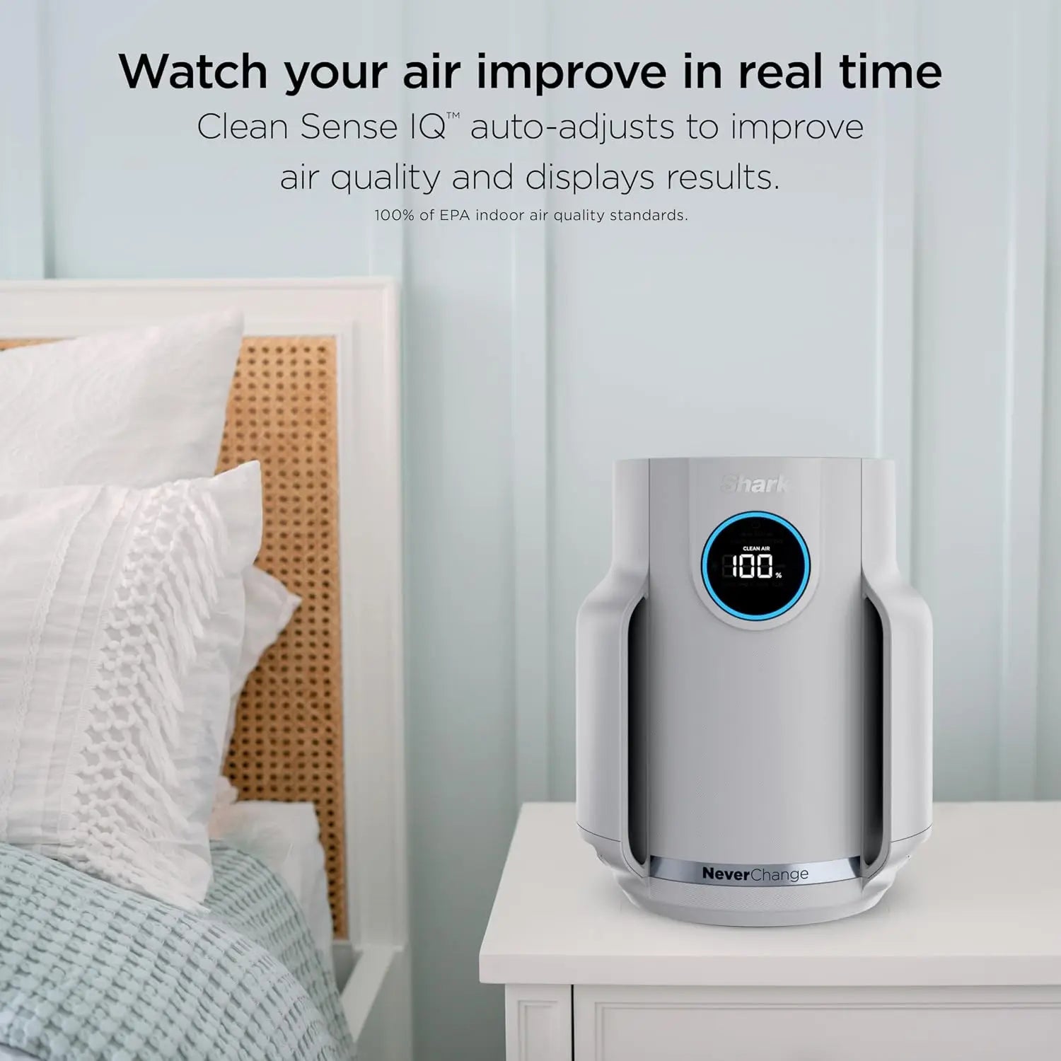 Compact Air Purifier for Bedroom, with Real-Time Air Quality Display, Captures Pet Dander, Dust, Smoke, Odor, for Home Office