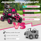 24V XL 2 Seater Ride on Toys Car for Girls, 2WD/4WD Switchable Off-Road UTV W/Long-Endurance Battery Power, 3-Speed Remote Contr
