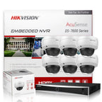 Hikvision 8CH 4K NVR Kit H.265 CCTV Security Camera System 8MP Audio 4K Vandal-Proof Dome POE Video Surveillance Set