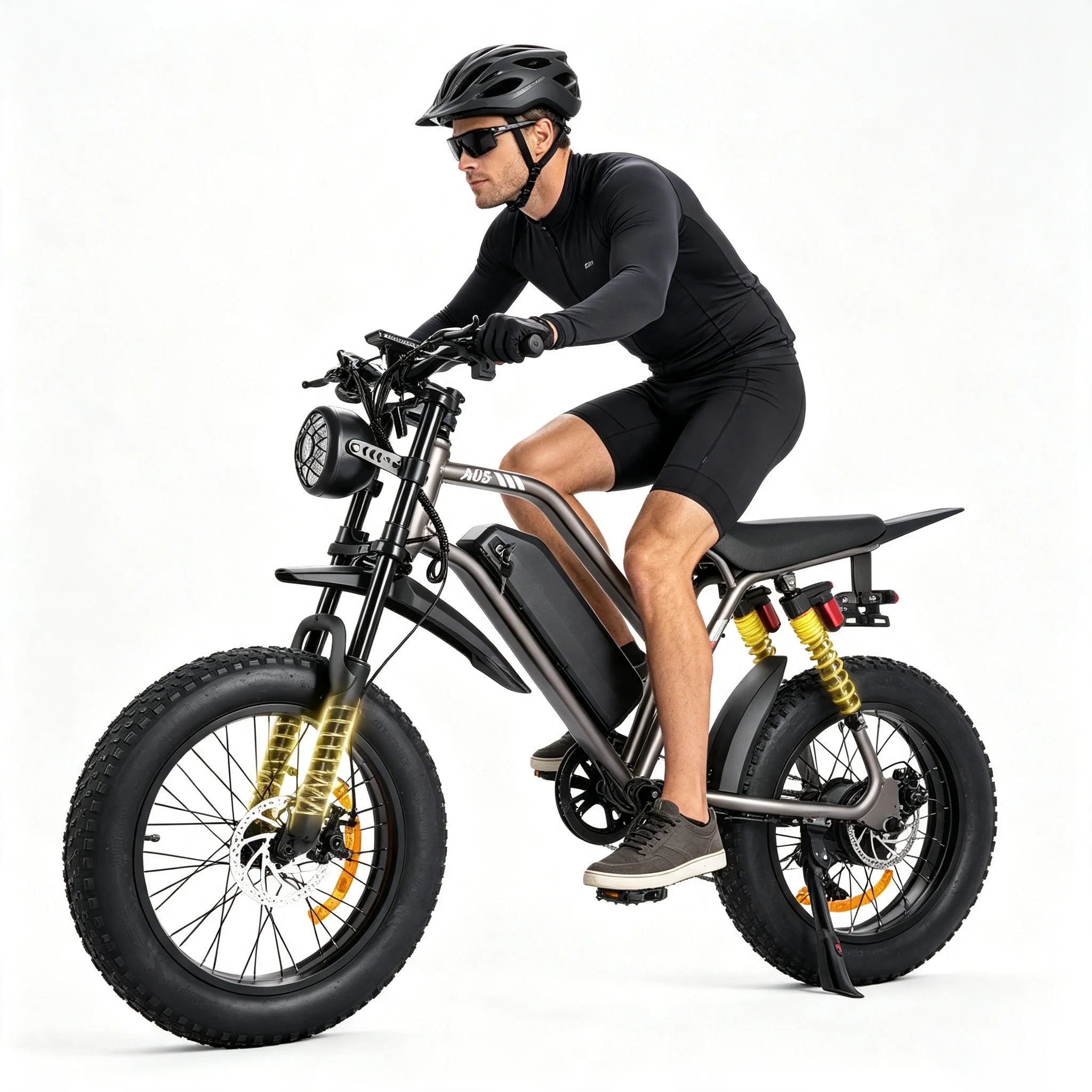 1500W Mountain Ebike 48V 15Ah Lithium Battery 31MPH Max Speed 65Miles Long Range Adult Off Road Electric Mountain Bike 20 inch