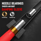 45 Lbs Barbell, 7 Ft Bar For Weightlifting And Power Lifting, 2 Inch Weight Bar For Squats, Deadlifts, Presses, Rows And Curls, 1500 Lbs Weight Capacity Barbell Bar, Red And Black