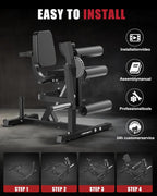 Home Gym Leg Extension & Curl Machine, 3-1 Adjustable, 680lbs Heavy Duty Capacity