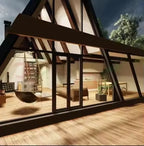 Triangle A Frame Tiny House Modular Prefab Cabin Portable Wooden Villa Outdoor Living Luxury Mobile Home