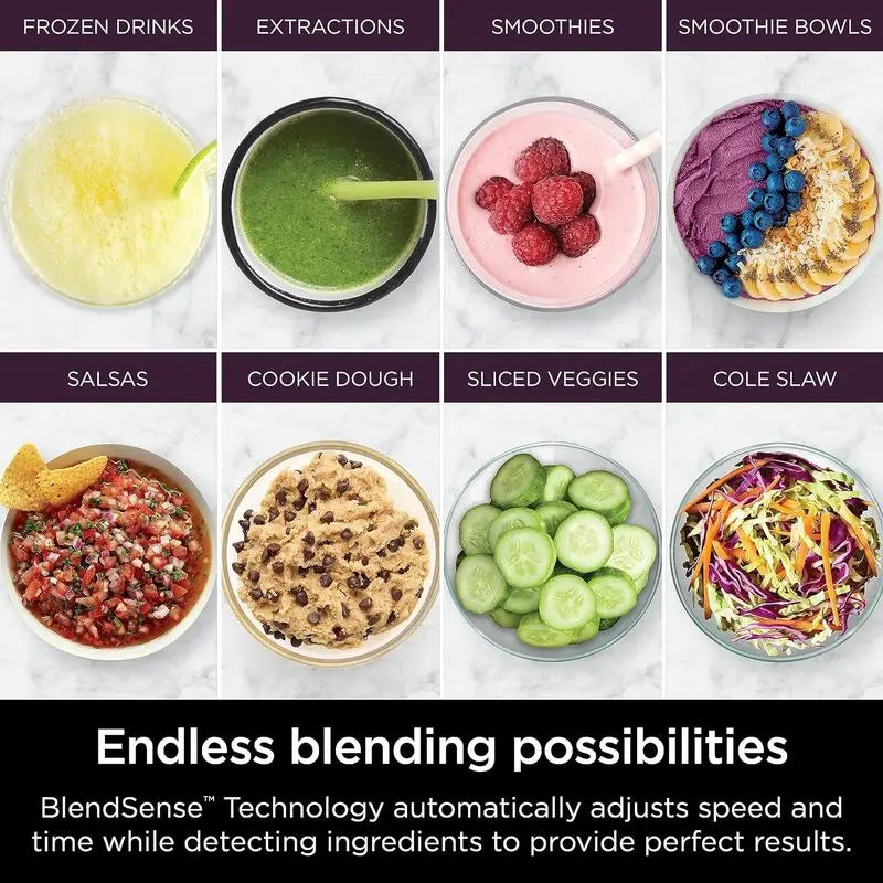 Ninja R-TB401 Detect Kitchen System Power Blender Plus Processor Pro with BlendSense Technology, Black - Certified Refurbished