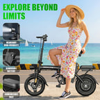 Electric Bike For Adults, Removable Lithium Battery, Brushless Motor 500W, Up To 19.9MPH Speed, Folding E-Bike for Adults, Lightweight and Suitable for Urban Commuting, Electric Bicycles The Best Choice for A Gift