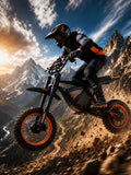 KEXZERON Electric Bike for Teens Adults, 12"/10" Fat Tire 3000W 34MPH Electric-Dirt-Bike，31 Miles Max Speed with 48V 30AH Battery Electric-Motorcycle Mountain Off-Road EBike