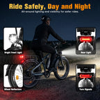 3000W Dual Motor Electric Bike 26' Fat Tire Ebike 32MPH 52V 25Ah Battery 80 Miles Range Full Suspension Off-Road Bicycle for Adults Hydraulic Brakes Snow Sand Mountain