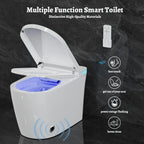 Smart Bidet Toilet with Heated Seat, Warm Air Dryer, Auto-Lift Soft-Close Lid, Touchless Flush, Tankless Heating System, Elongated Bowl Design – Modern Comfort Bathroom Upgrade