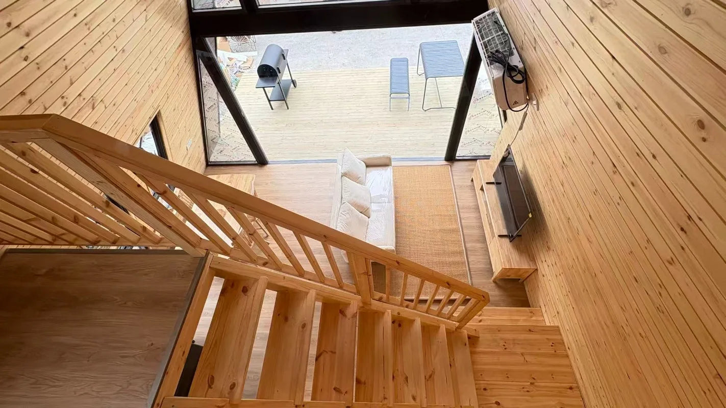 Modular Triangle A Frame Portable Tiny House Wooden Cabin Luxury Outdoor Living Villa