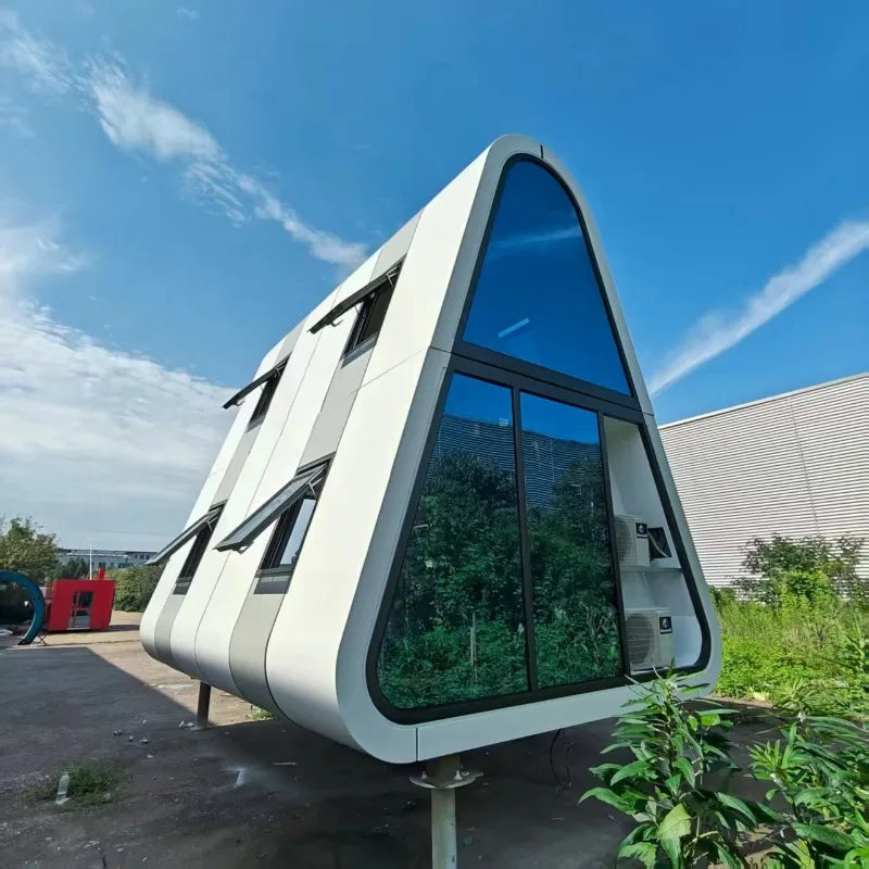 Prefabricated Triangle A Frame House Modern Tiny Cabin Portable Wooden Villa Outdoor Living Space