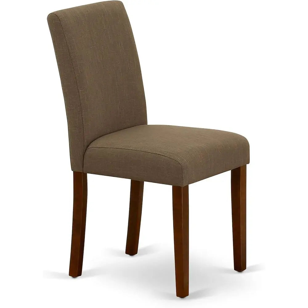 7-Piece Dining Set with 6 Linen Fabric Chairs, 36x60 Inch Rectangular Table